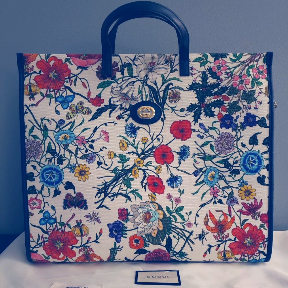 NEW Gucci Flora LARGE Top Handle 100% Authentic